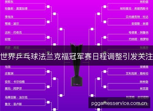 世界乒乓球法兰克福冠军赛日程调整引发关注